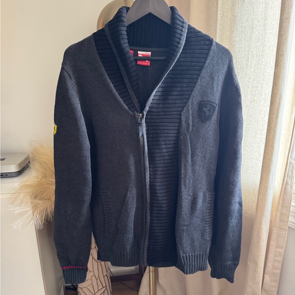 Puma Other - Puma Ferrari Men Charcoal Zip-Up Sweater | Large